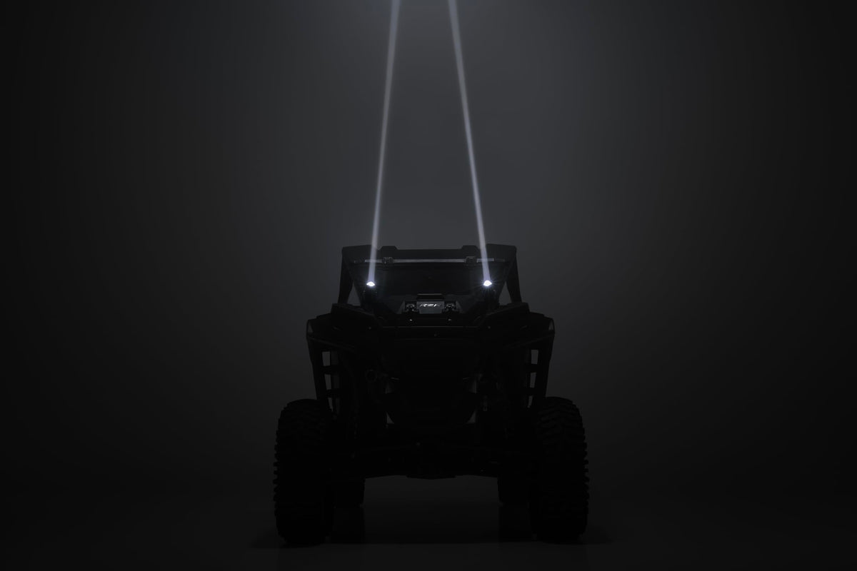 Rough Country Laser Whip Light Kit w/Remote - Multi-Function, Aluminum, 10W, Black, Model 78870